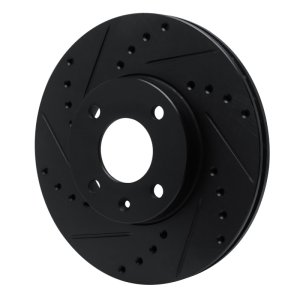 Chevrolet Spark Brake Rotor (1) - Front Left - R1 Concepts - Drilled & Slotted - Black - `16-`22
